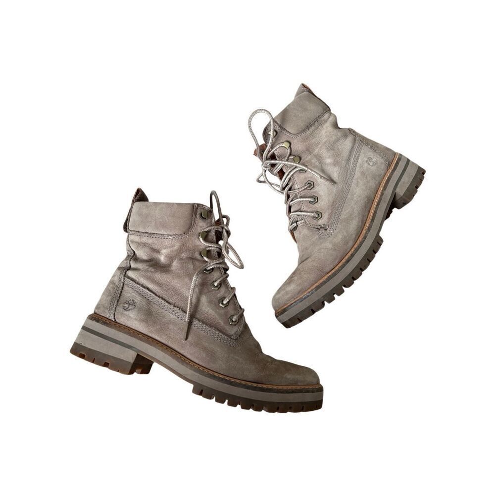 Timberland Women's Courmayeur Valley Hiking Boots Taupe Nubuck Sz 9.5